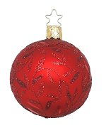 Delights - Shimmering Leaves<br>Red Kugel Ornament